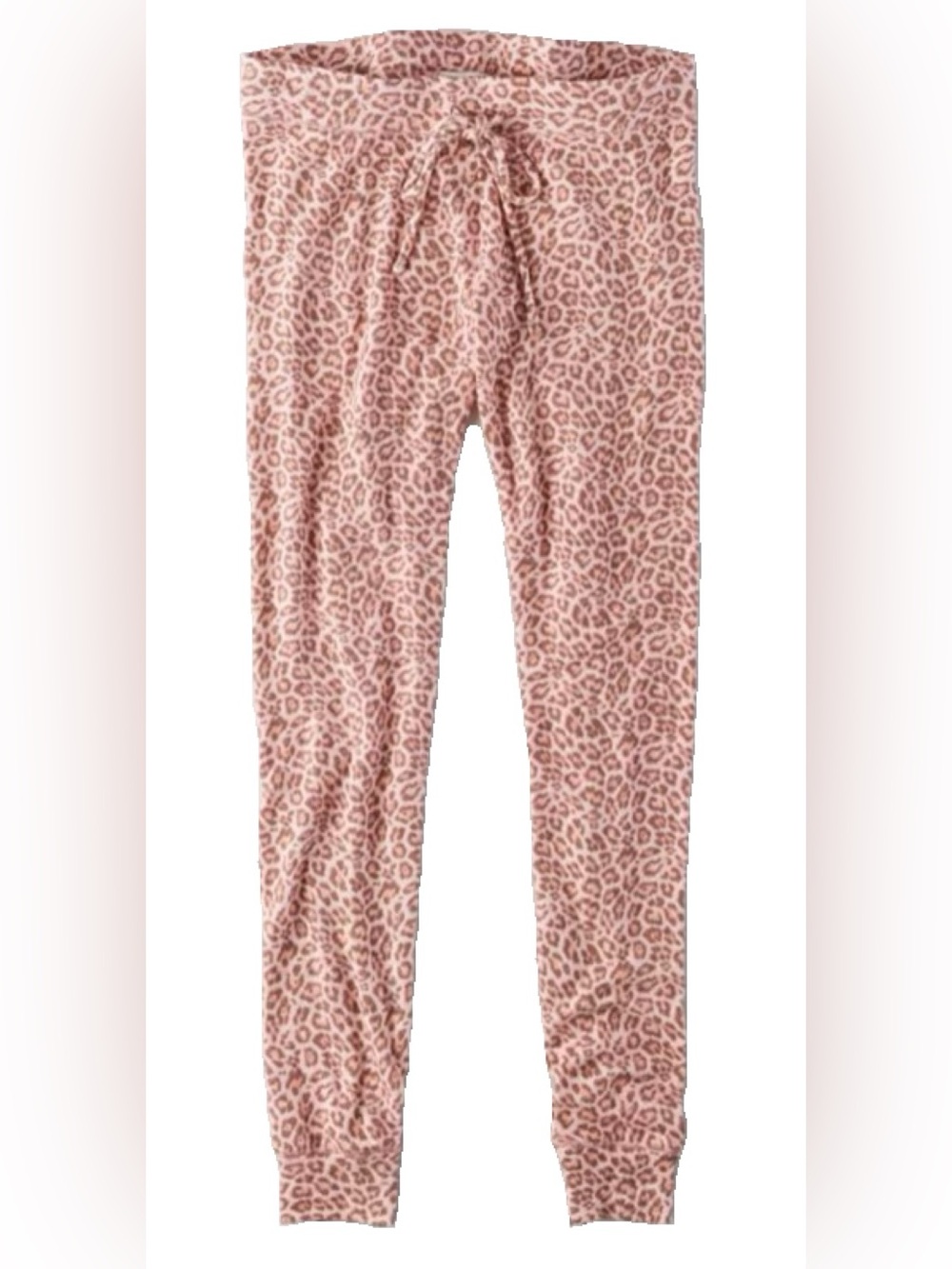 American Eagle Women’s Pink Animal Print Hacci Drawstring Leggings